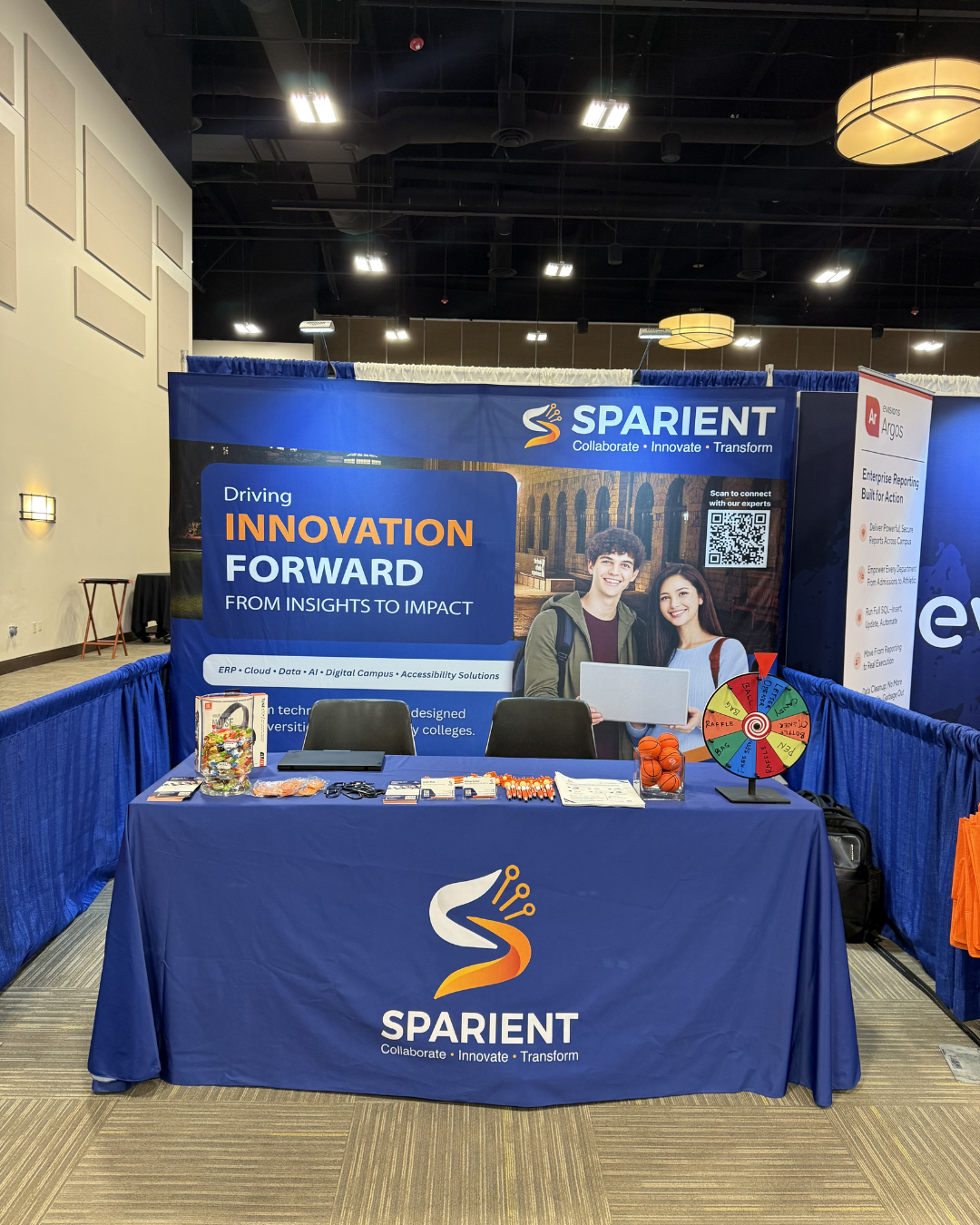 Sparient exhibit booth at the CISOA 2026 Technology Summit in Riverside, California